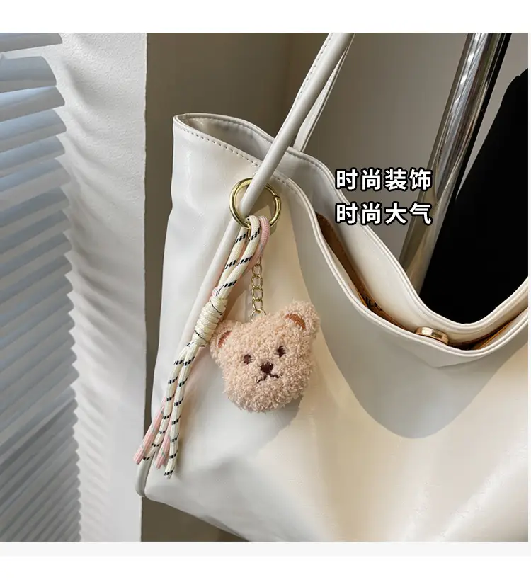 White Cross-Border Textured Shoulder Bag 2026 — feature 5