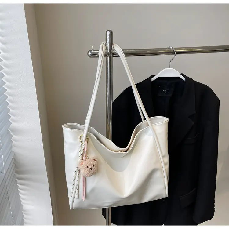 White Cross-Border Textured Shoulder Bag 2026 - Image 3