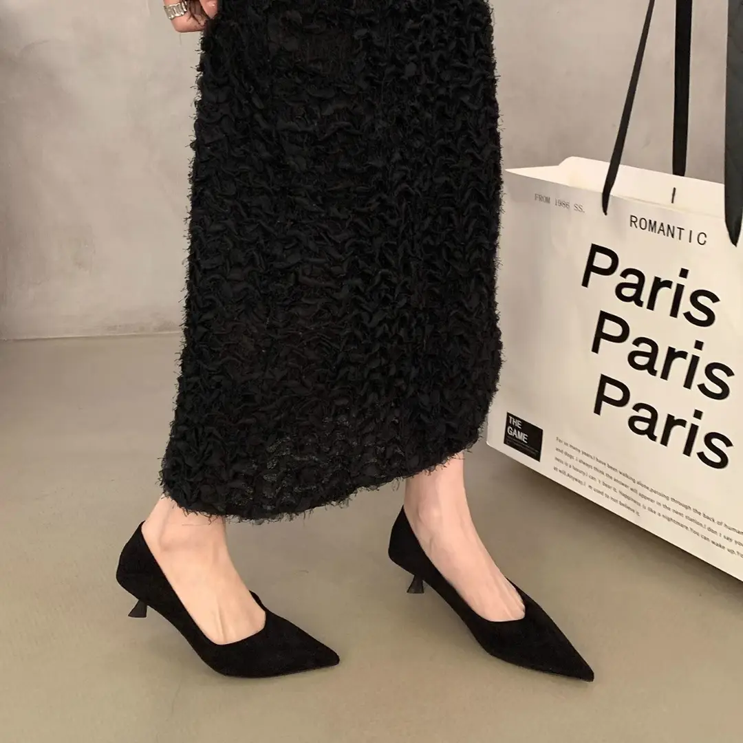 Elegant Shallow-Mouthed Stiletto Work Shoes for Women, French-Style Kitten Heel Pointed-Toe Single Shoes, Women's 2026 Autumn New High-Heeled Shoes - Image 6