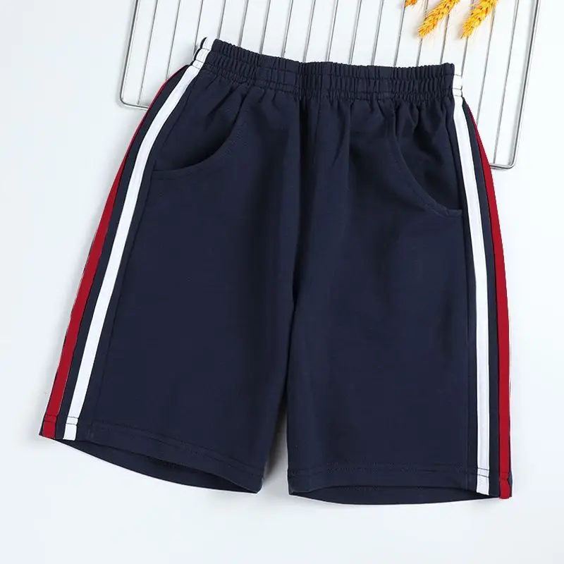 Navy Blue Cotton Boys Shorts for School Use - Image 2
