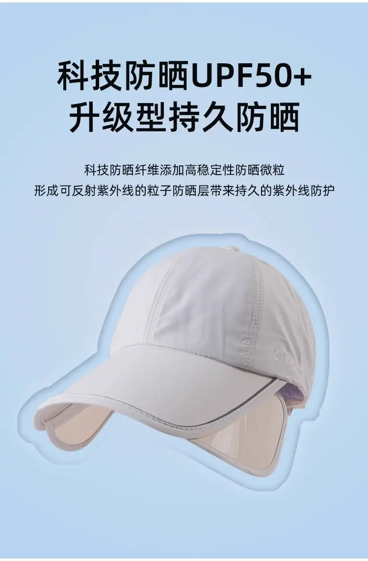 Women Sun Hat UPF50+ Enlarged Bristle Peaked Cap — feature 13