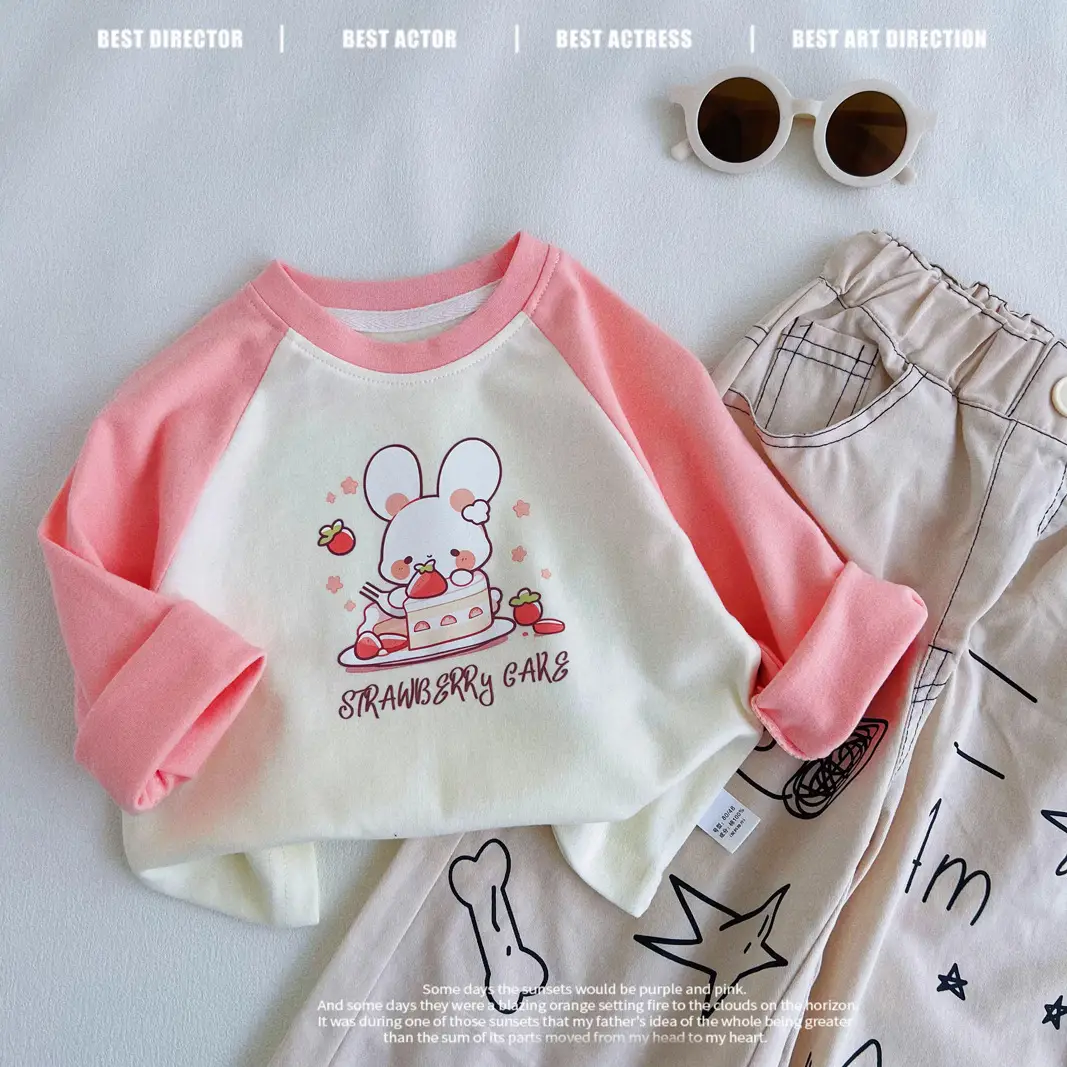 Children's Long Sleeve T-Shirt White Black Cotton Baby Boys Top β feature 22