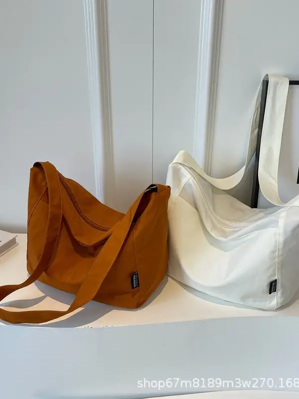 Women's Waterproof Crossbody Bag Tan High-End Japanese Nylon - Image 7