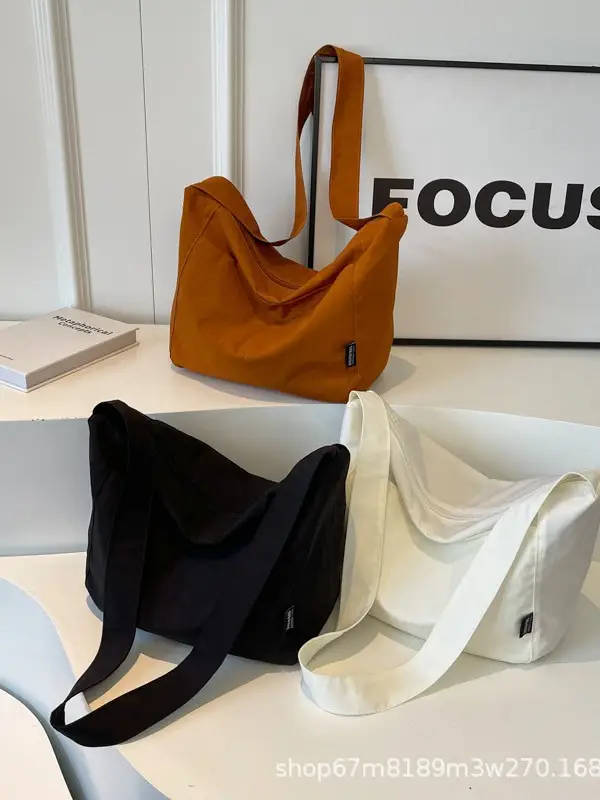 Women's Waterproof Crossbody Bag Tan High-End Japanese Nylon - Image 8