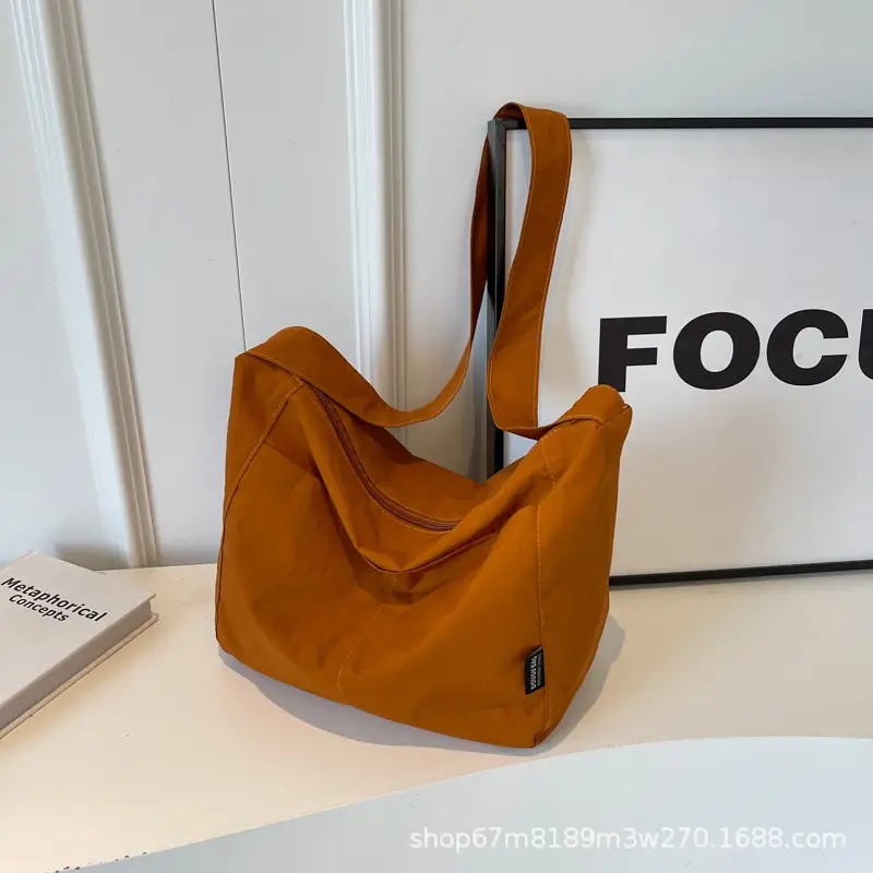 Women's Waterproof Crossbody Bag Tan High-End Japanese Nylon — feature 4