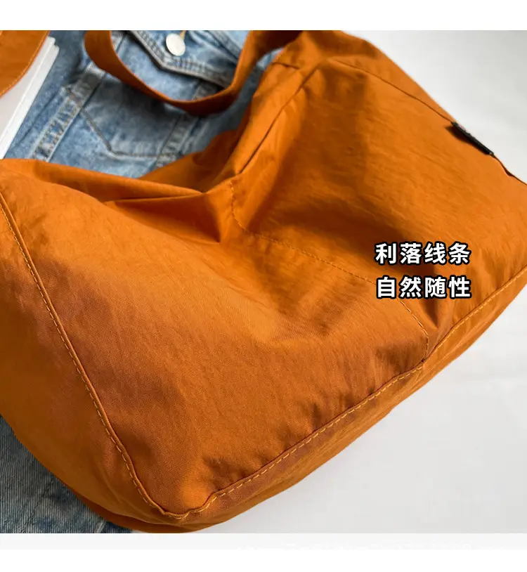 Women's Waterproof Crossbody Bag Tan High-End Japanese Nylon — feature 41
