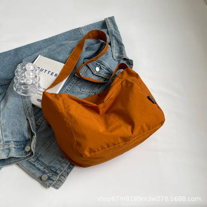 Women's Waterproof Crossbody Bag Tan High-End Japanese Nylon — feature 42