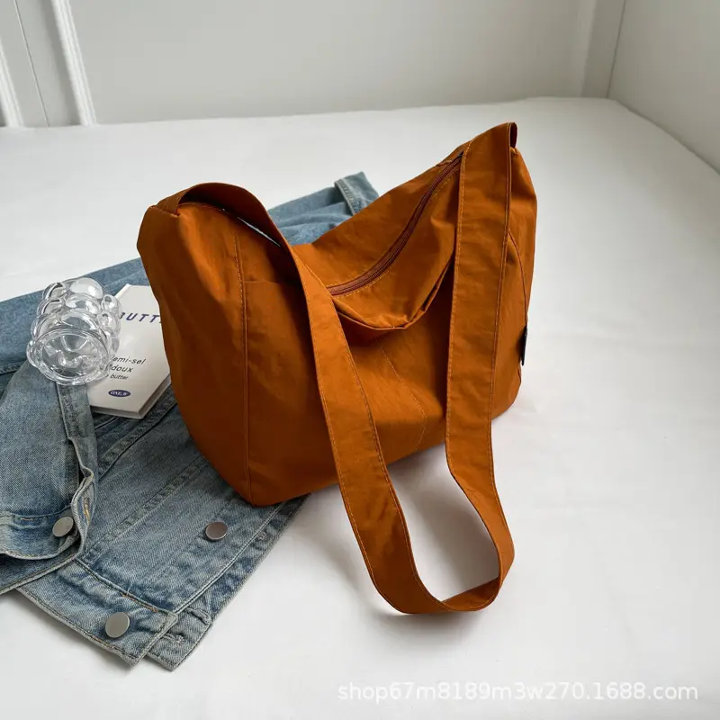 Women's Waterproof Crossbody Bag Tan High-End Japanese Nylon — feature 45