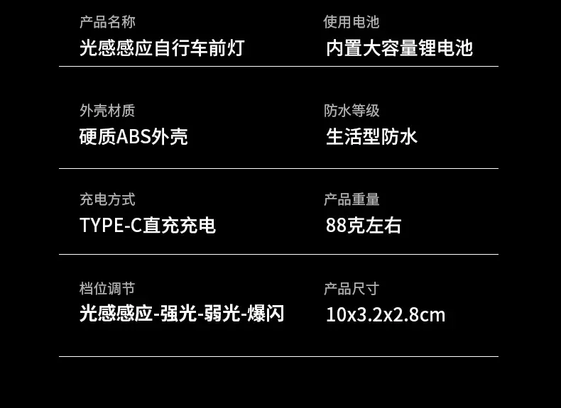 Rechargeable Waterproof Bicycle Headlight 1000Lm β feature 17