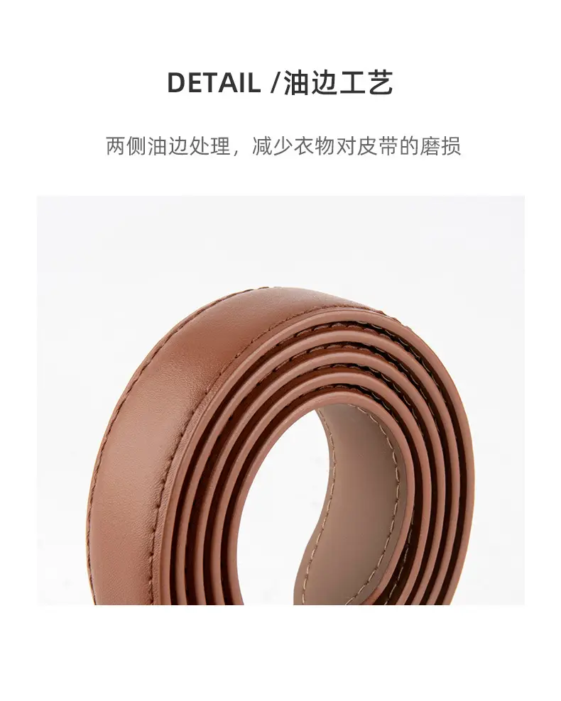 Coffee Color Genuine Leather Twist Buckle Belt for Women — feature 7