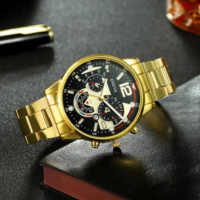 Factory Direct Sales Men's Watch Steel Band Calendar Quartz Sports Luminous Pointer Quartz Watch Men's Watch Wholesale — feature 5
