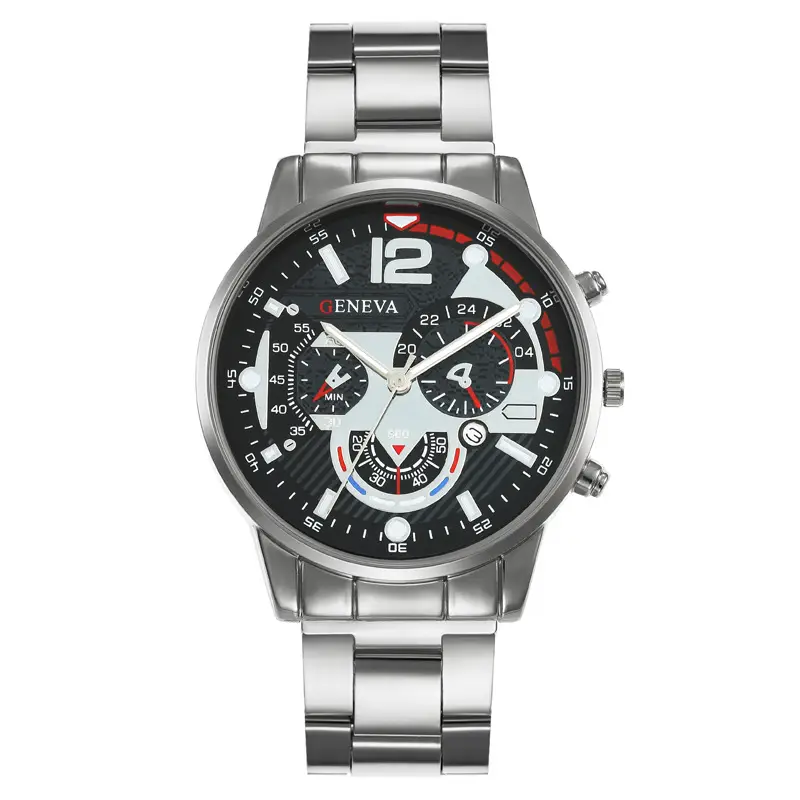 Factory Direct Sales Men's Watch Steel Band Calendar Quartz Sports Luminous Pointer Quartz Watch Men's Watch Wholesale — feature 6