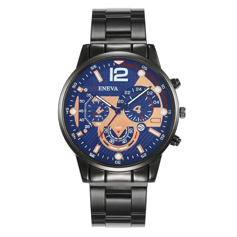 Factory Direct Sales Men's Watch Steel Band Calendar Quartz Sports Luminous Pointer Quartz Watch Men's Watch Wholesale — feature 7