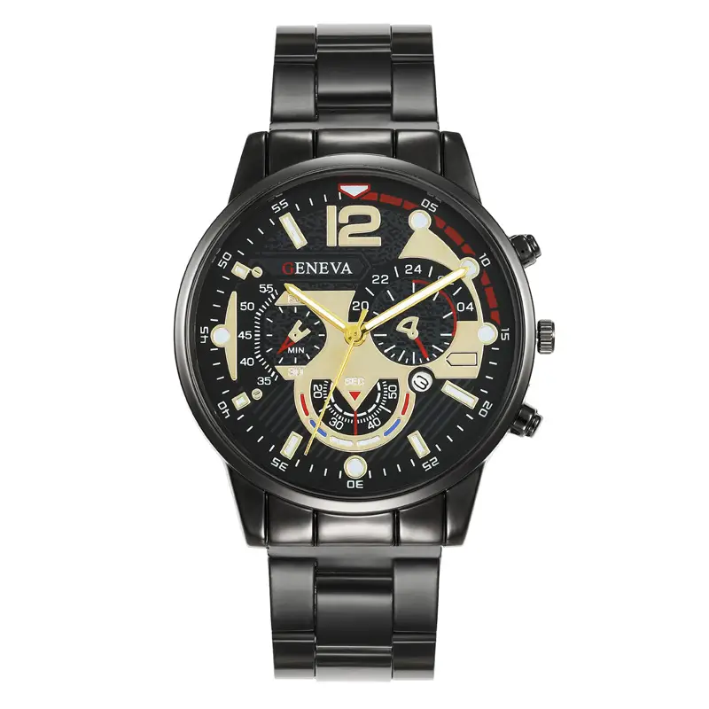 Factory Direct Sales Men's Watch Steel Band Calendar Quartz Sports Luminous Pointer Quartz Watch Men's Watch Wholesale — feature 8