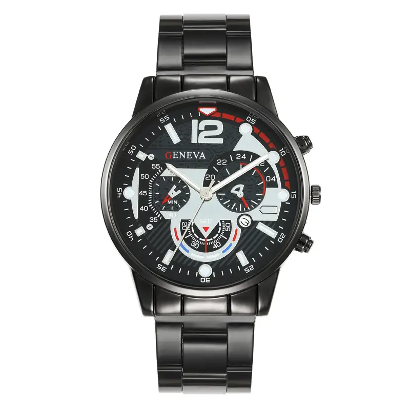 Factory Direct Sales Men's Watch Steel Band Calendar Quartz Sports Luminous Pointer Quartz Watch Men's Watch Wholesale — feature 9