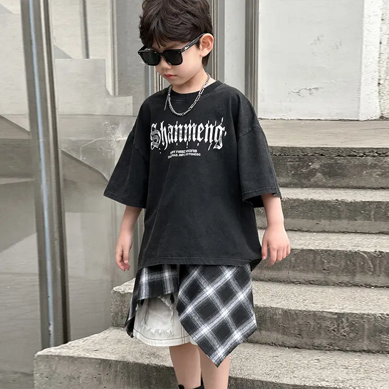 Boys Black Shouwa T-Shirt Short Sleeve Kids 2025 — feature 12