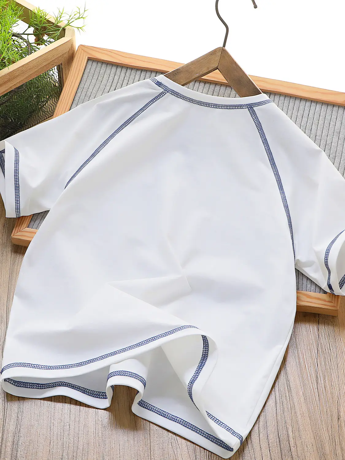 Qingdao Boys White Half Sleeve T-Shirt Quick Dry Anti Wrinkle - Image 8