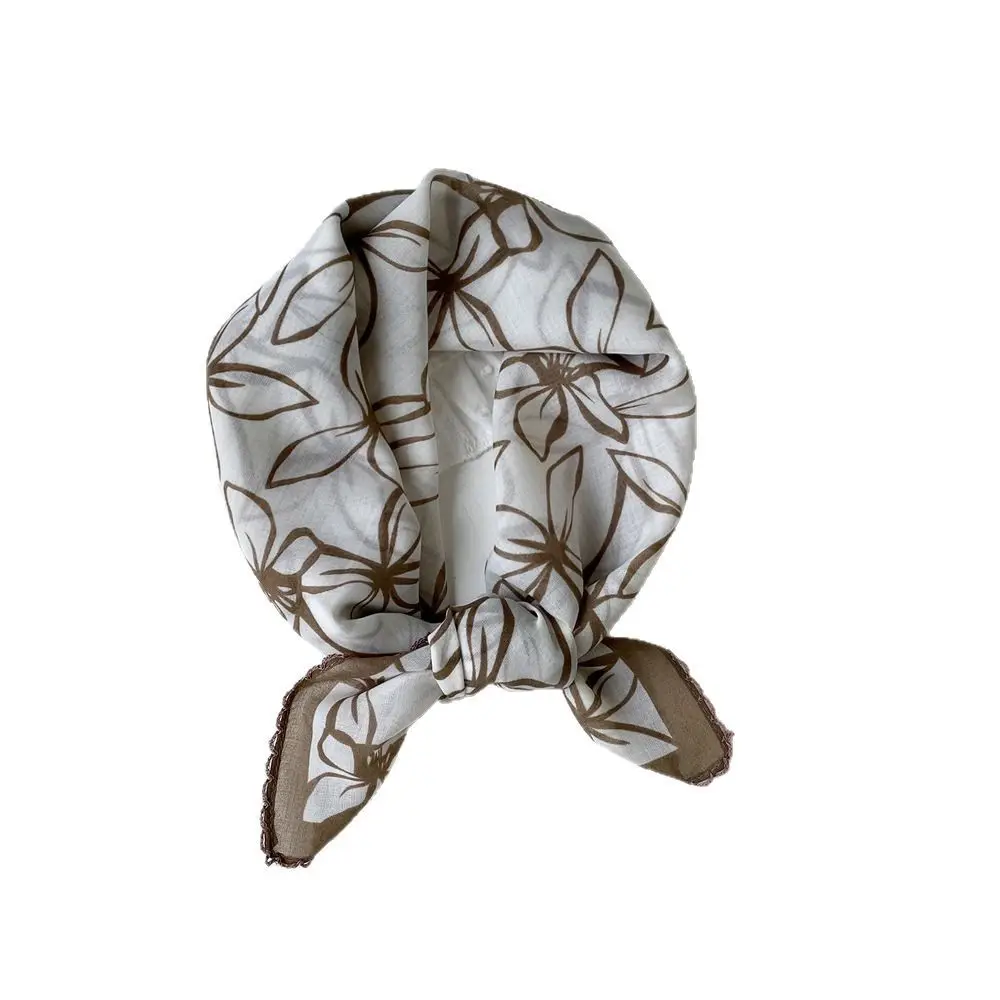Vintage Cotton Floral Scarf for Women - Image 15