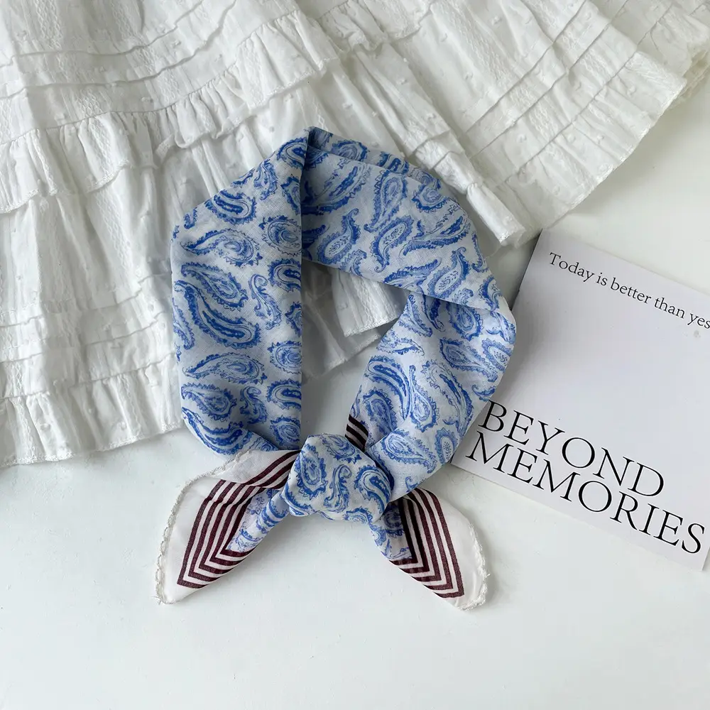 Vintage Cotton Floral Scarf for Women — feature 11