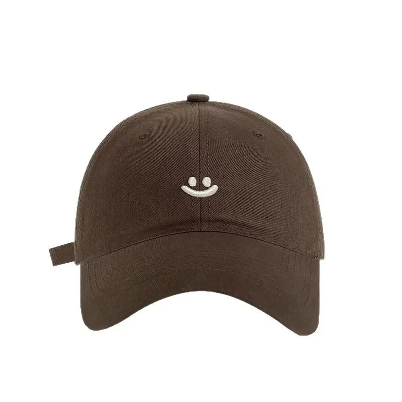 Women Maroon Smiling Face Embroidered Cap - Image 12
