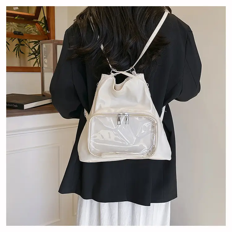2025 Style Clear Window Shoulder Tote Bag White — feature 11