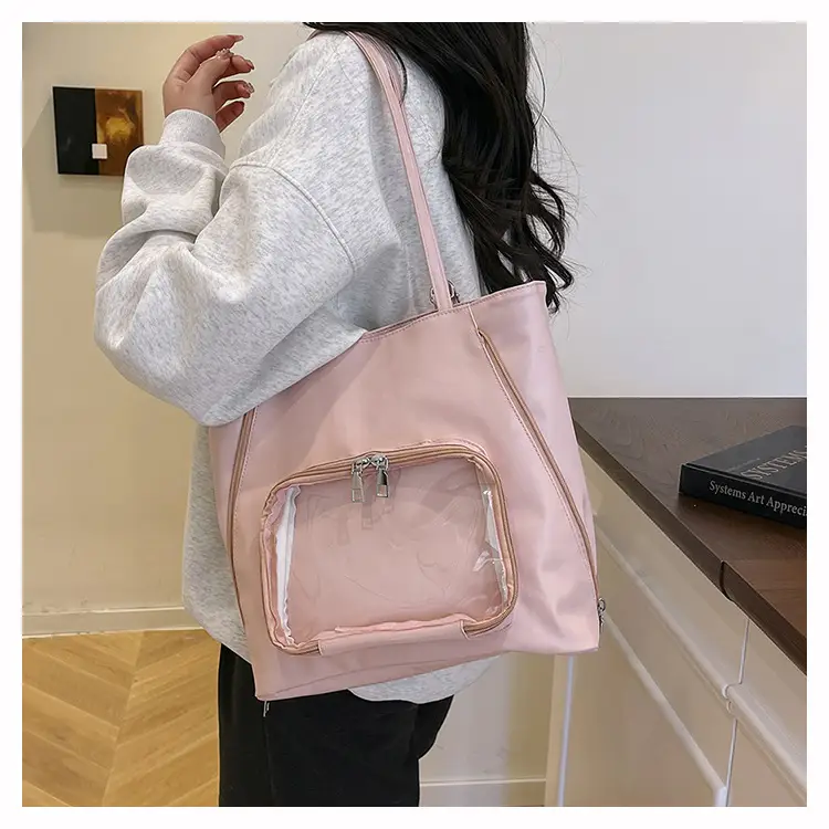 2025 Style Clear Window Shoulder Tote Bag White — feature 16