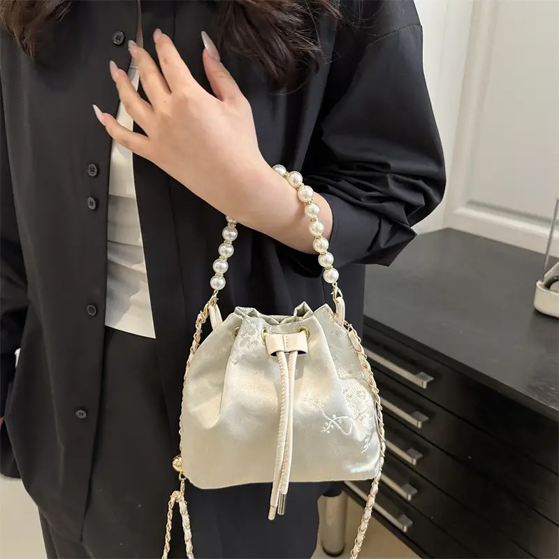 Pearl Embroidered Crossbody Bag Women 2025 Summer - Image 7