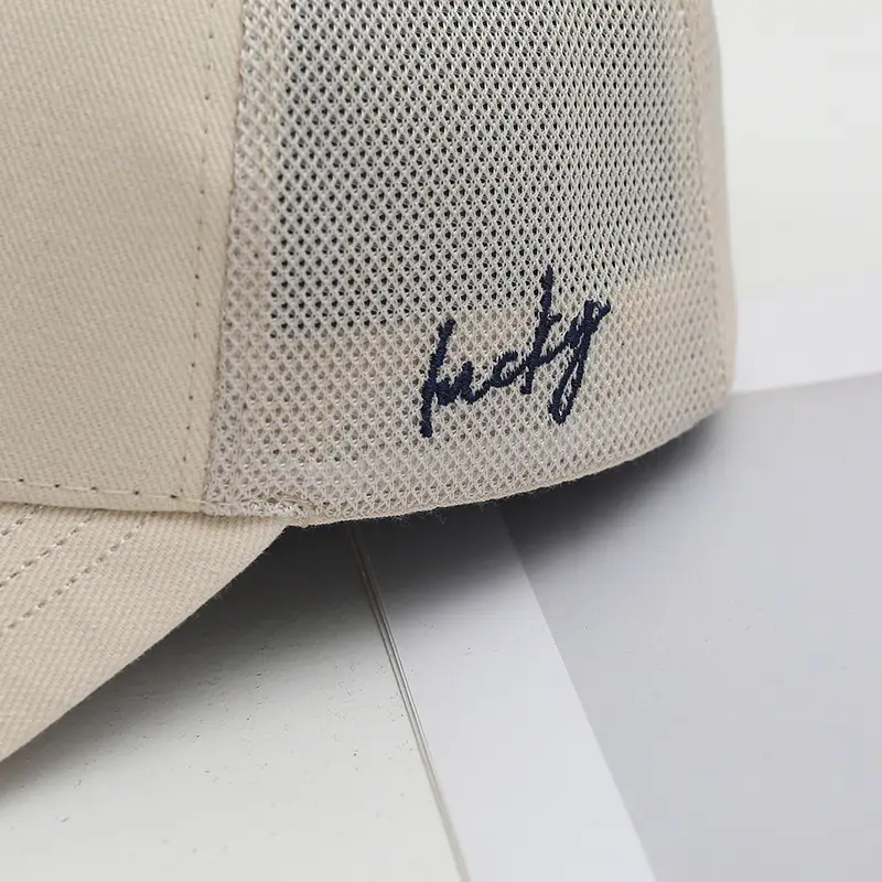 Women Mesh Cap with Embroidered "Bucky" Design — feature 4