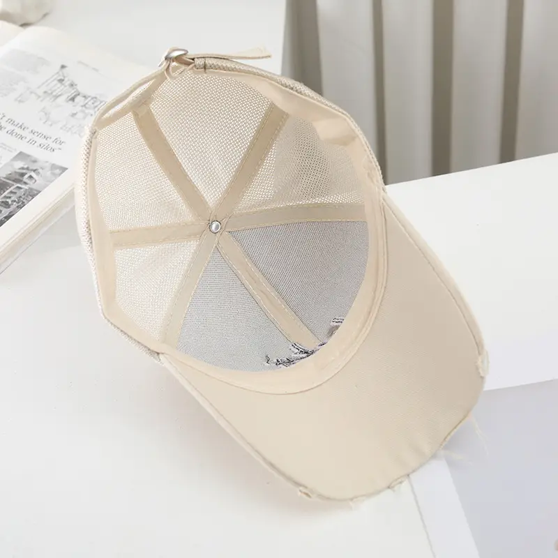 Women Mesh Cap with Embroidered "Bucky" Design — feature 5