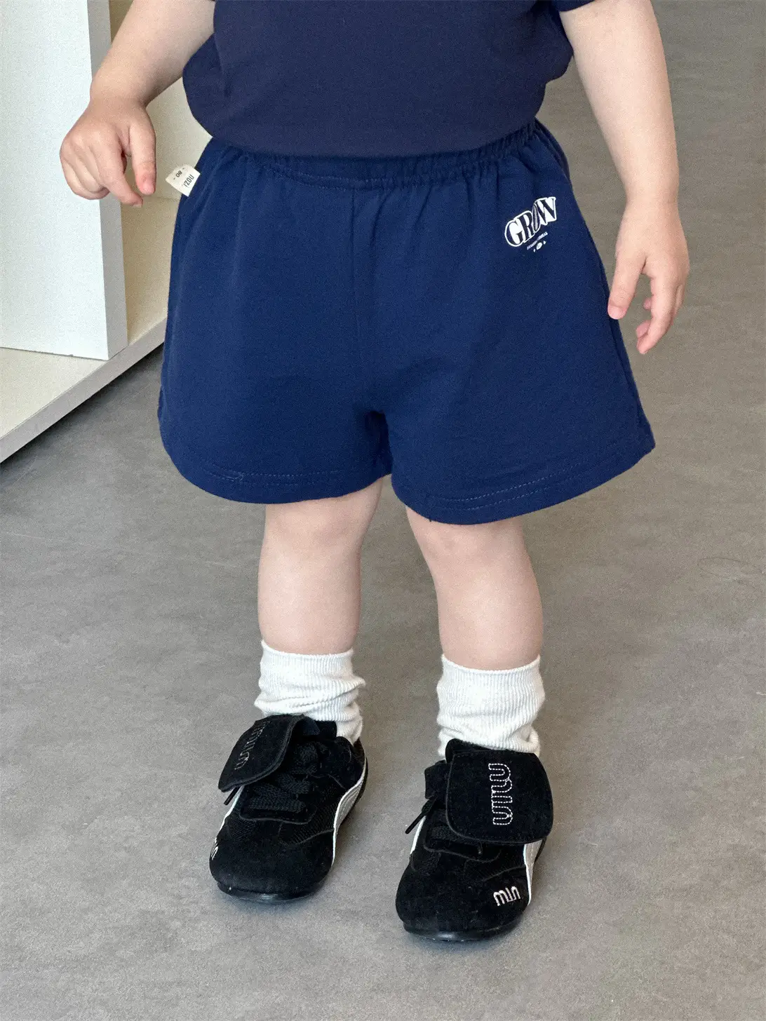 Kids Blue Polo Shorts Set Korean Style Summer Boys 2026