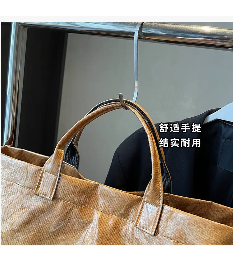 Vintage Brown Large Capacity Tote Bag for Women — feature 6