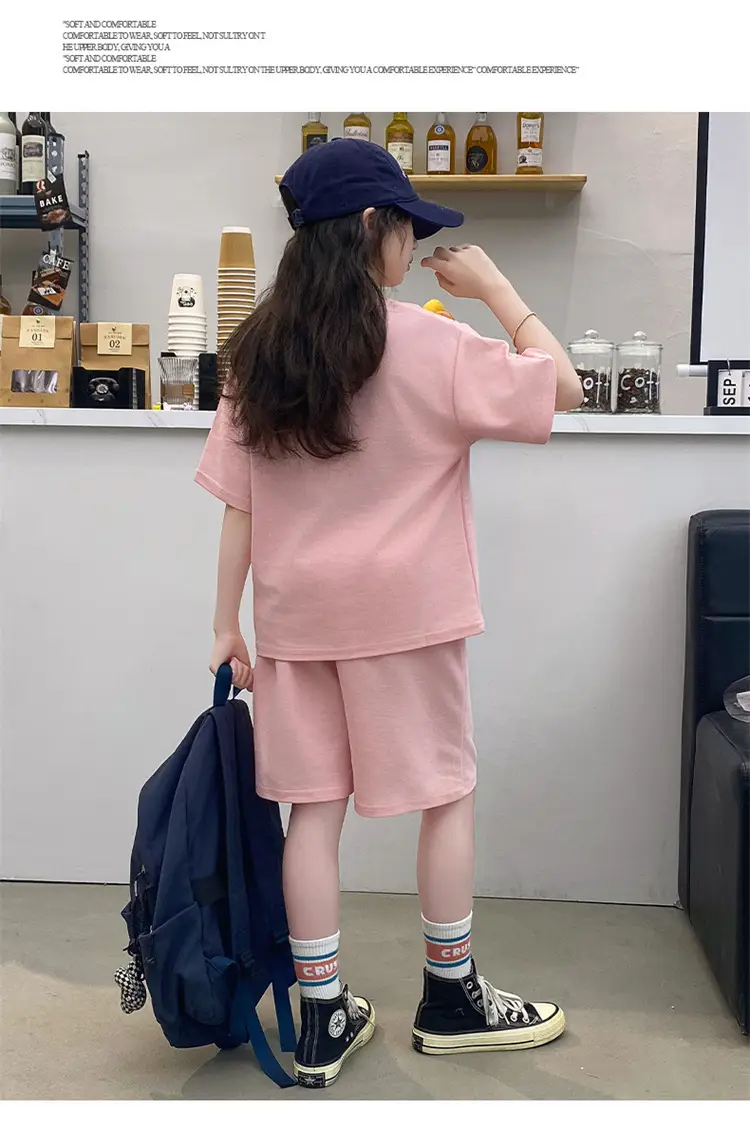 Girls Summer T-Shirt Shorts Set Cream 2025 — feature 12