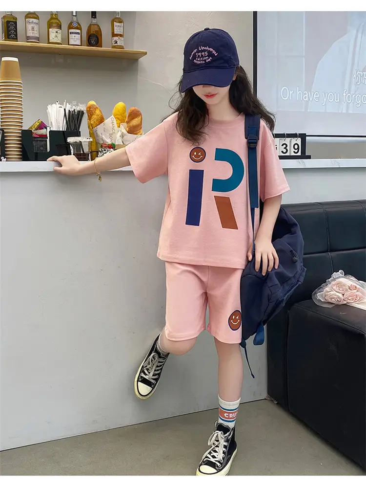 Girls Summer T-Shirt Shorts Set Cream 2025 — feature 15
