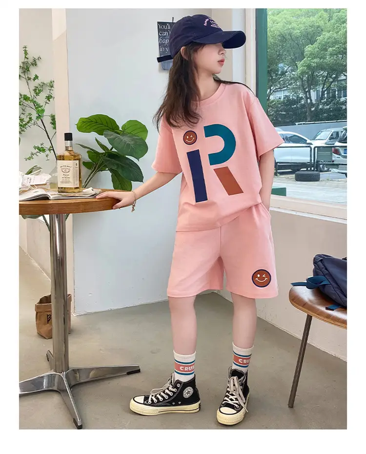 Girls Summer T-Shirt Shorts Set Cream 2025 — feature 16