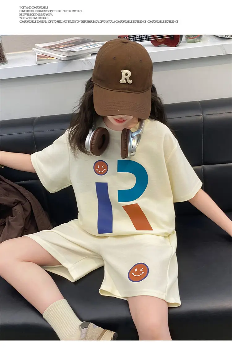 Girls Summer T-Shirt Shorts Set Cream 2025 — feature 19