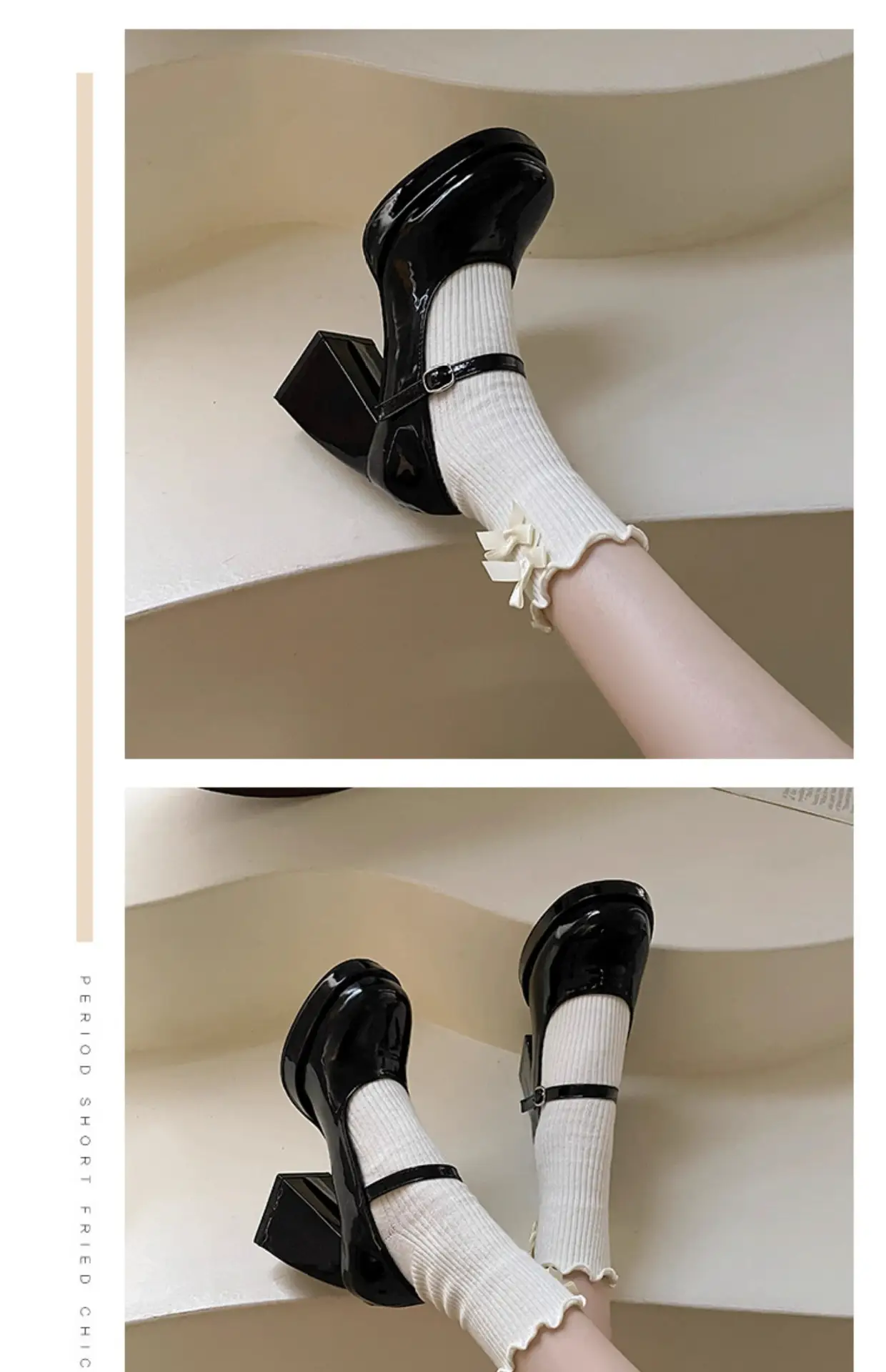 Women's Square Toe Super High Heel Patent Leather Mary Jane Shoes — feature 10