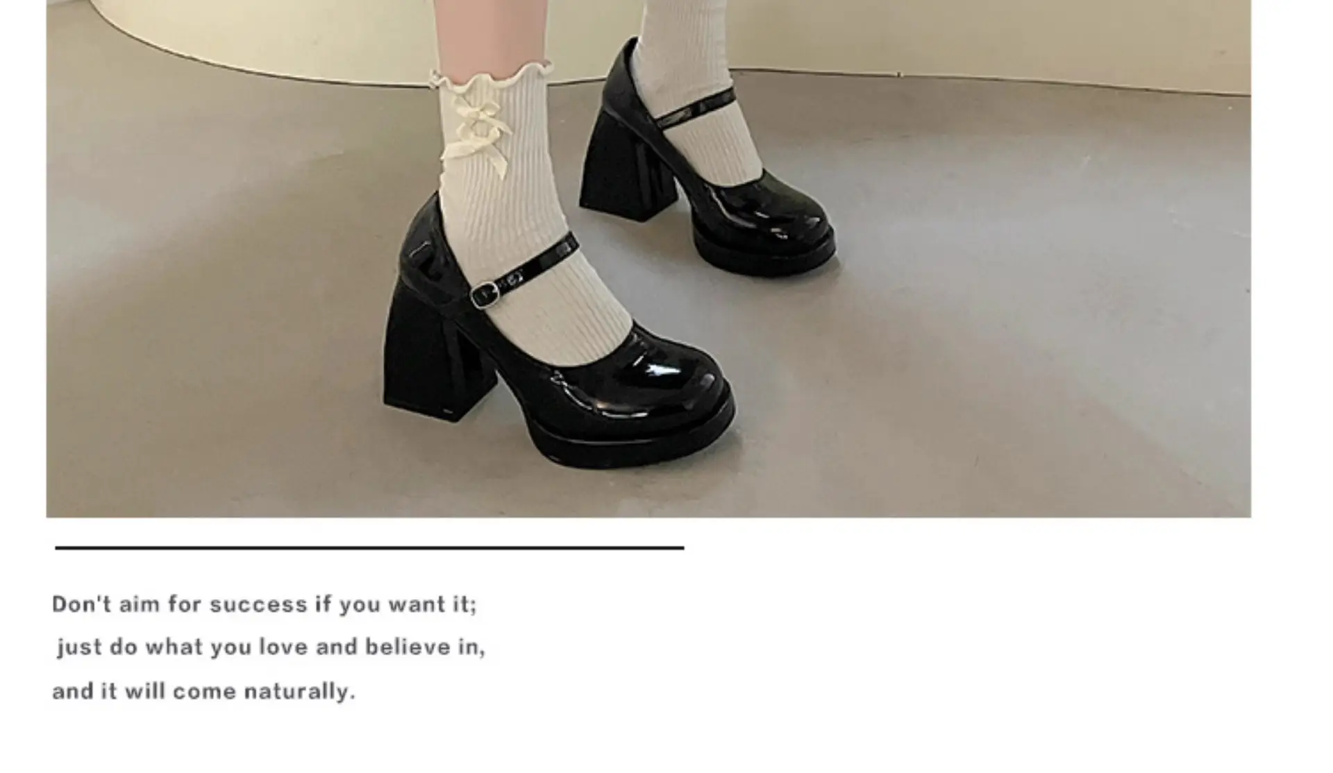 Women's Square Toe Super High Heel Patent Leather Mary Jane Shoes — feature 7