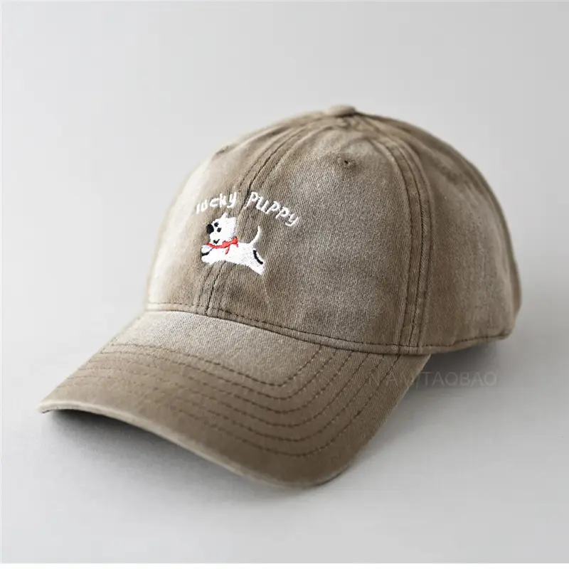 Gray Dizzy Letter Puppy Cap for Men Women - Image 13