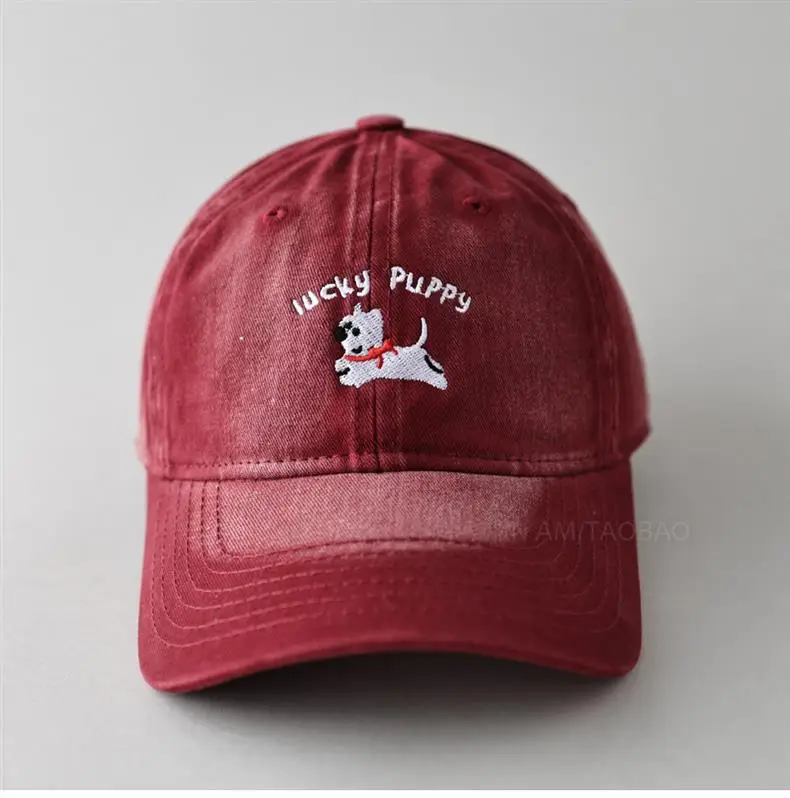 Gray Dizzy Letter Puppy Cap for Men Women — feature 13