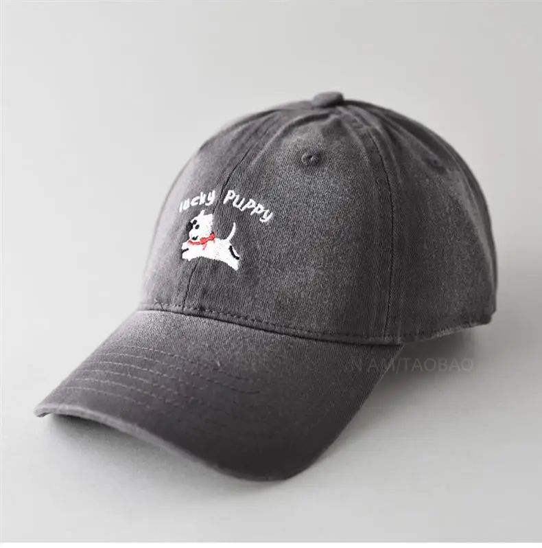 Gray Dizzy Letter Puppy Cap for Men Women — feature 5