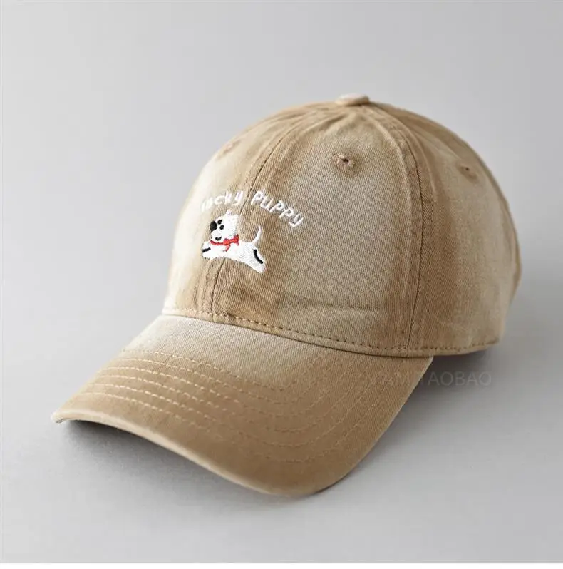 Gray Dizzy Letter Puppy Cap for Men Women — feature 8