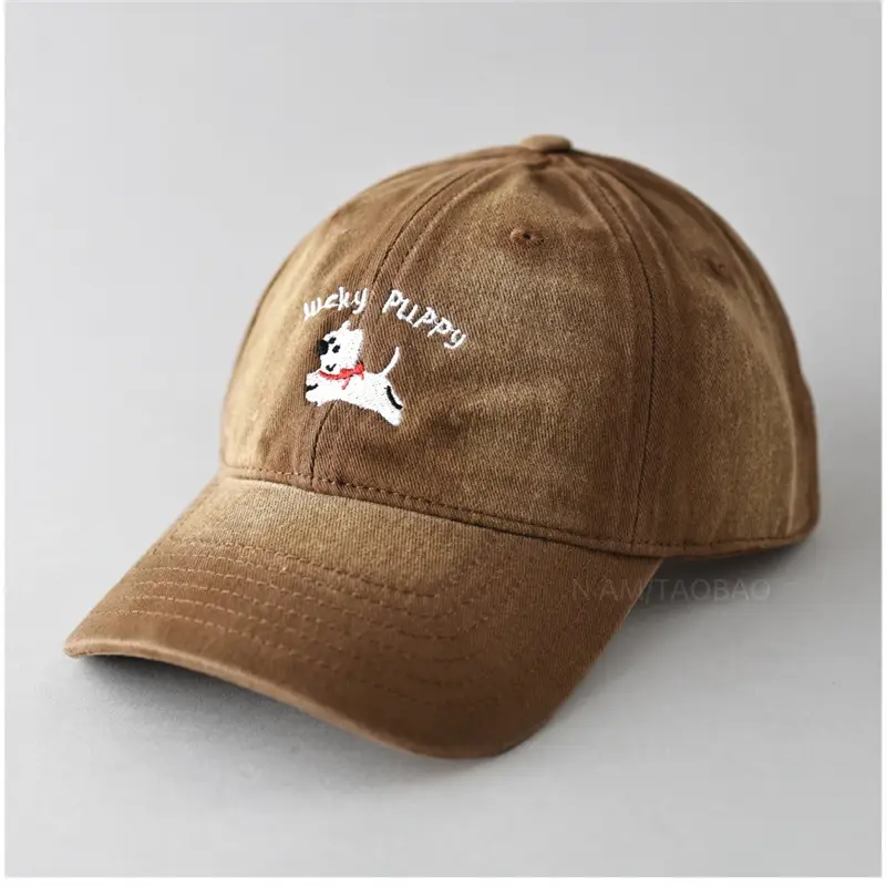Gray Dizzy Letter Puppy Cap for Men Women - Image 3