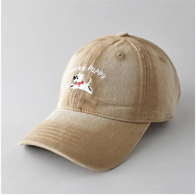 Gray Dizzy Letter Puppy Cap for Men Women - Image 8