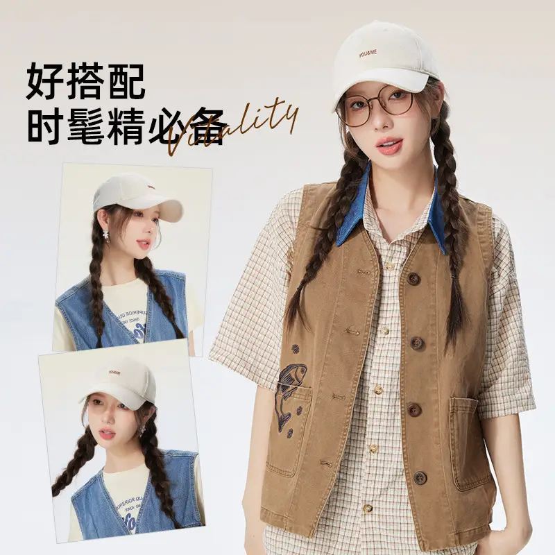 Japanese Four Seasons Women's Cap with Letter Embroidery - Image 5