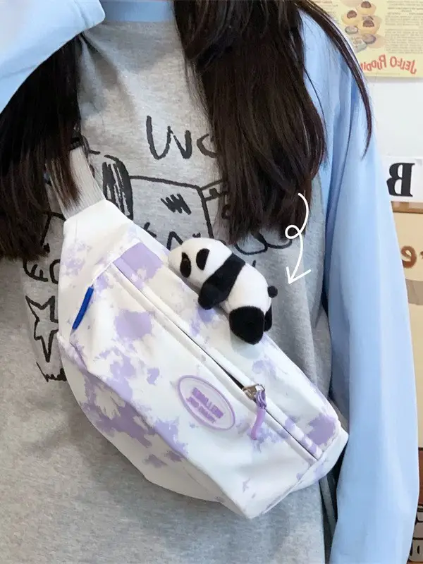 Korean Style Women's Summer Waist Bag with Panda Design