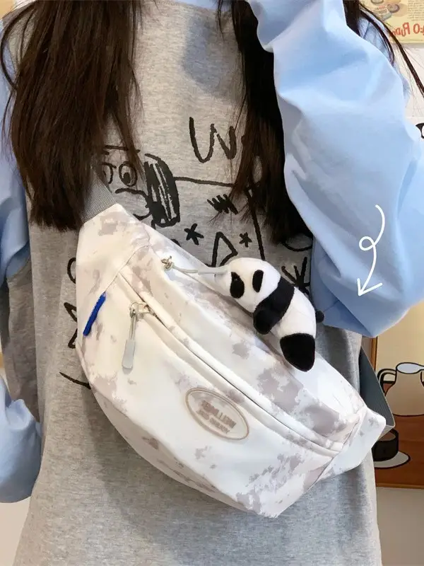 Korean Style Women's Summer Waist Bag with Panda Design