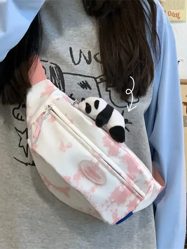 Korean Style Women's Summer Waist Bag with Panda Design