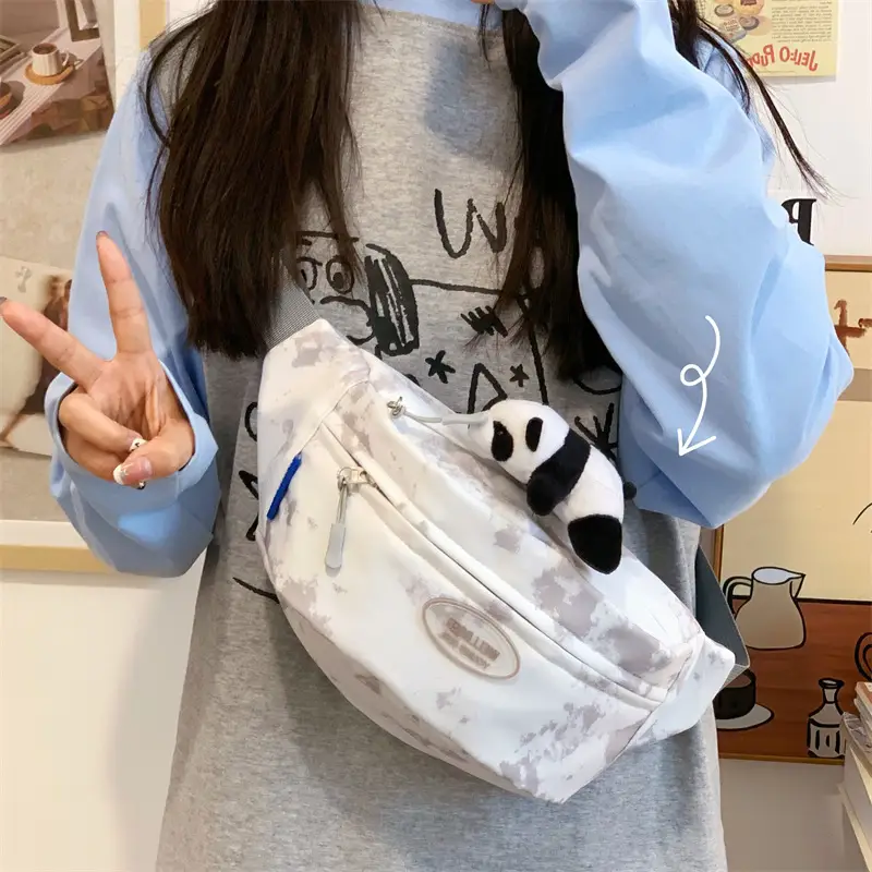 Korean Style Women's Summer Waist Bag with Panda Design