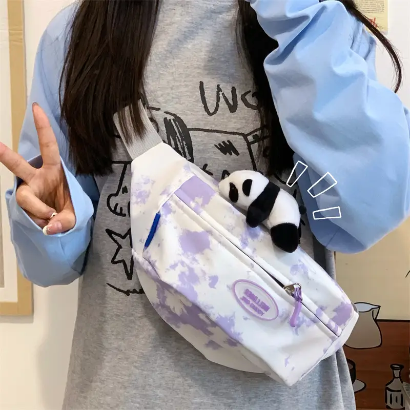 Korean Style Women's Summer Waist Bag with Panda Design
