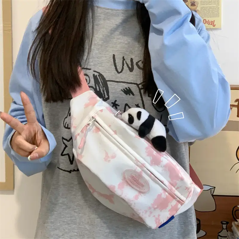 Korean Style Women's Summer Waist Bag with Panda Design